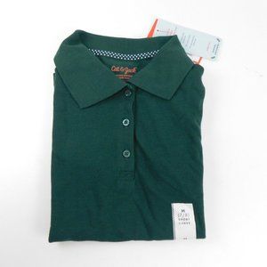 Cat & Jack Girl's Green Short Sleeve Uniform Polo T-Shirt Sz. M (7/8) New